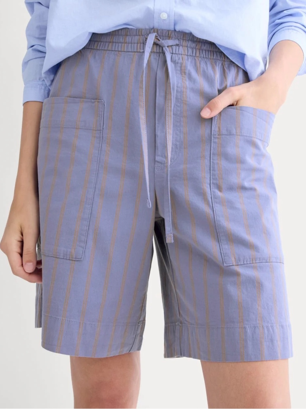 Everlane The Easy Cargo Short in size XL Velvet Morning / Mocha cotton Bermuda